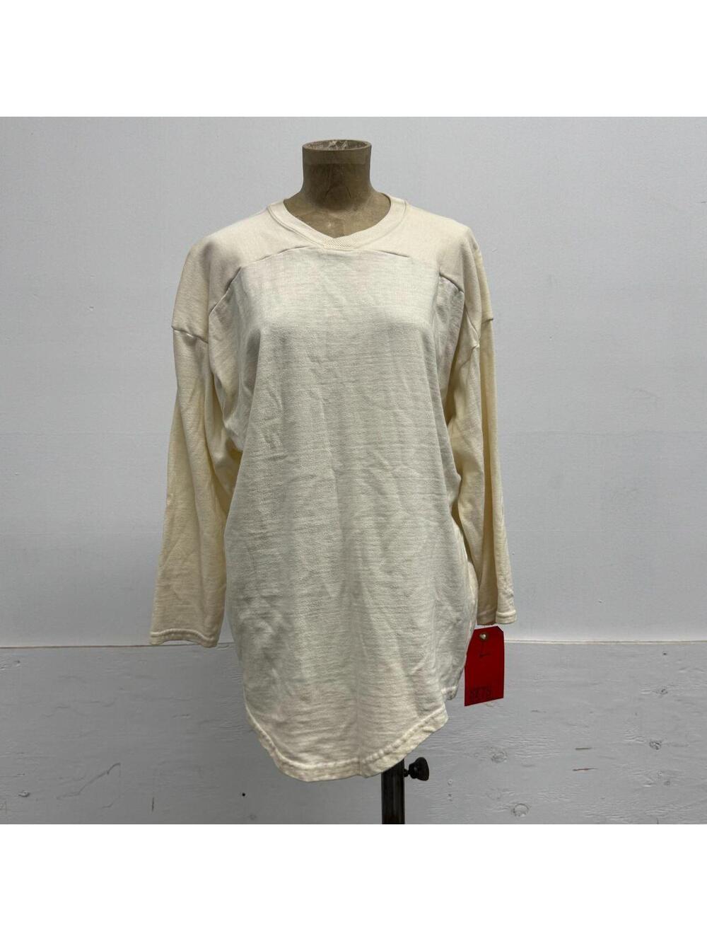 Vintage 1970s White Blank Durene Football Jersey Faded
